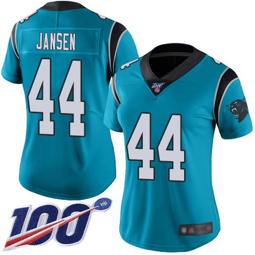 Carolina Panthers Limited Blue Women J.J. Jansen Alternate Jersey NFL Football 44 100th Season Vapor Untouchable